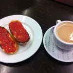Desayuno Tostadas Tomate Café Bar Lazcano