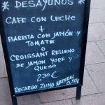 Menú desyunos Coticó Diego de León